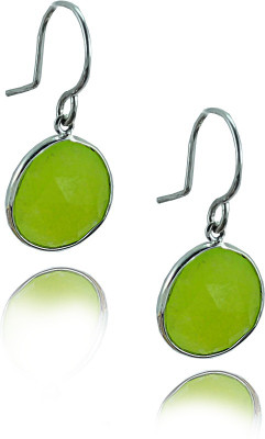 63% OFF on Style A Bit Oval Gemmies Peridot Sterling Silver Dangle Earring