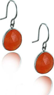70% OFF on Style A Bit Oval Gemmies Carnelian Sterling Silver Dangle Earring