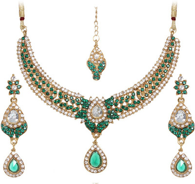 69% OFF on Vendee Fashion Gorgeous Zinc Jewel Set Green