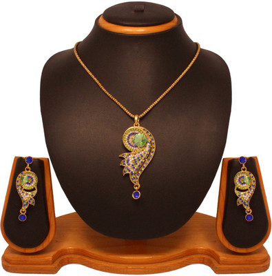 60% OFF on Vendee Fashion Marvelous Zinc Jewel Set Blue, Green