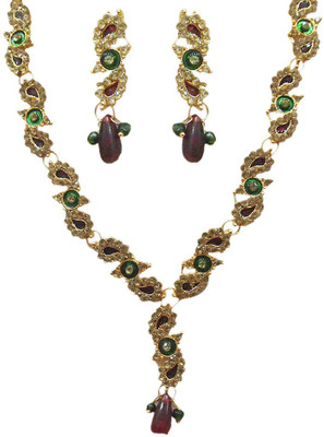 57% OFF on 14Fashions 1100821 Alloy Jewel Set Maroon, Green