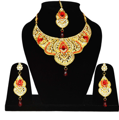 70% OFF on Archana Jewelry Nec44 Alloy Jewel Set Red