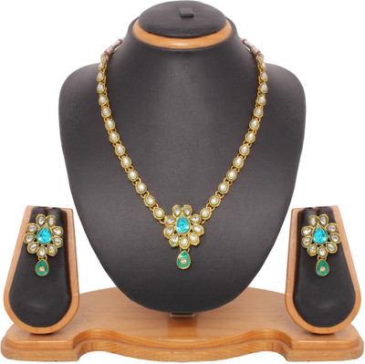 69% OFF on Vendee Fashion Zinc Jewel Set Blue