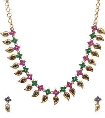 50% OFF on Sthrielite good-looking Mango Design Alloy Jewel Set Multicolor 50% OFF on Sthrielite good-looking Mango Design Alloy Jewel Set Multicolor
