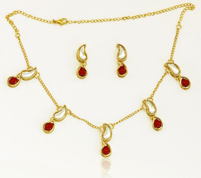66% OFF on Touchstone Metal Jewel Set Gold