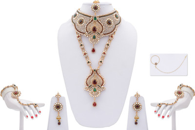 40% OFF on Lucky Jewellery Flower Bridal Alloy Jewel Set Maroon 40% OFF on Lucky Jewellery Flower Bridal Alloy Jewel Set Maroon
