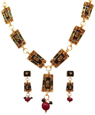 57% OFF on 14Fashions 1100814 Alloy Jewel Set Maroon, Green