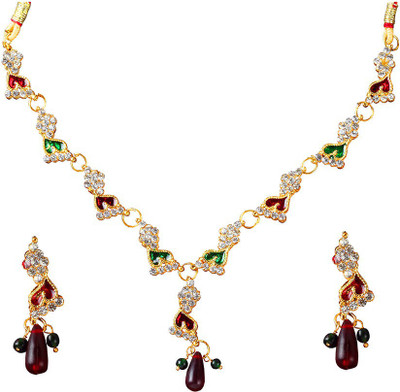 58% OFF on 14Fashions 1100813 Alloy Jewel Set Maroon, Green
