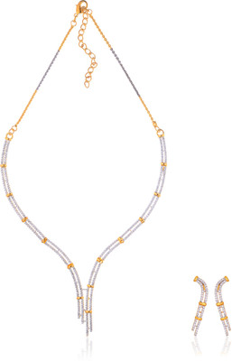 53% OFF on Dhruvi Creation By Zaveri Pearls Brass Jewel Set Gold, Silver 53% OFF on Dhruvi Creation By Zaveri Pearls Brass Jewel Set Gold, Silver