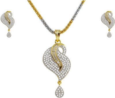19% OFF on iJewel Pendant Set with Earrings Alloy Jewel Set Gold