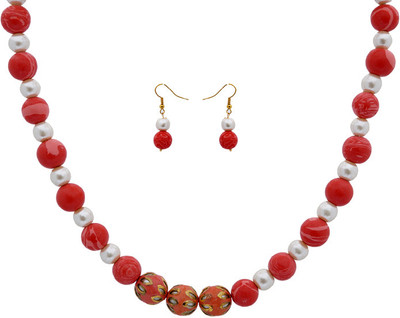 60% OFF on Hyderabadi Abhushan Alloy Jewel Set Red, White