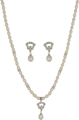 50% OFF on Abhushan Heart Symbol Alloy Jewel Set White