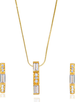 1% OFF on Siyora Brass Jewel Set White