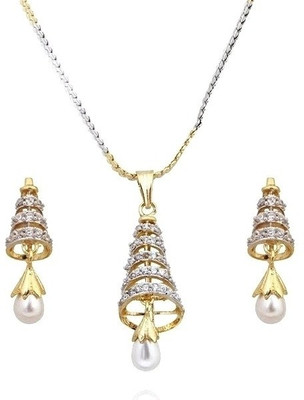 49% OFF on Royal Bling Brass, Copper Jewel Set Gold, Silver