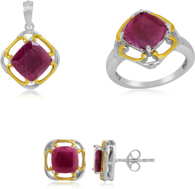 31% OFF on RosesNRibbons Two-Toned Jewel Sterling Silver Jewel Set Silver, Gold