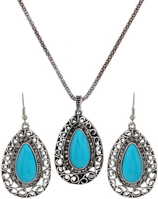 50% OFF on Maayra Sober Filigree Alloy Jewel Set Blue, Silver 50% OFF on Maayra Sober Filigree Alloy Jewel Set Blue, Silver