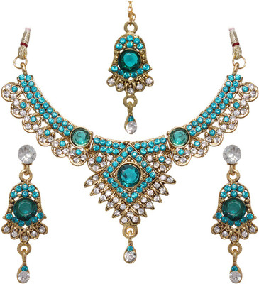 60% OFF on Vendee Fashion Magnificent Square Zinc Jewel Set Blue