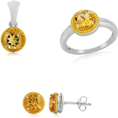 31% OFF on RosesNRibbons Gold Globe Sterling Silver Jewel Set Silver, Gold