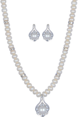 62% OFF on Hyderabadi Abhushan Alloy Jewel Set White
