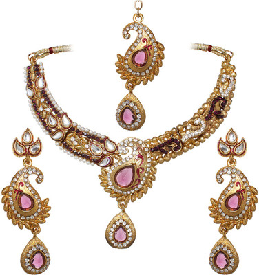 60% OFF on Vendee Fashion Wholesome Zinc Jewel Set Purple