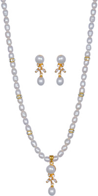 65% OFF on Hyderabadi Abhushan Alloy Jewel Set White