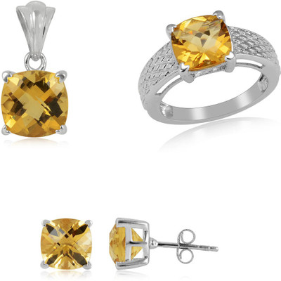 28% OFF on RosesNRibbons Gold Quad Sterling Silver Jewel Set Silver