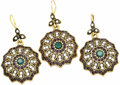 60% OFF on Yugshajewels Elegant YJS-117 Brass Jewel Set Red, Green 60% OFF on Yugshajewels Elegant YJS-117 Brass Jewel Set Red, Green
