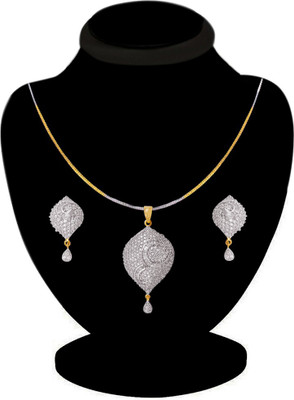 73% OFF on American Diamond Sanam Copper, Brass Jewel Set Silver, Gold 73% OFF on American Diamond Sanam Copper, Brass Jewel Set Silver, Gold