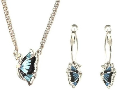 50% OFF on Crunchy Fashion Valentine Special Alloy Jewel Set Blue, Silver 50% OFF on Crunchy Fashion Valentine Special Alloy Jewel Set Blue, Silver