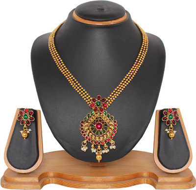 69% OFF on Vendee Fashion Jhumar Zinc Jewel Set Maroon, Green
