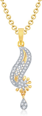 69% OFF on VK Jewels Glamoures Gold and Rhodium Plated 18K Yellow Gold Plated Alloy Pendant