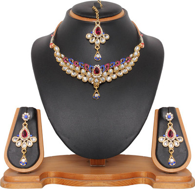 69% OFF on Vendee Fashion Unique Alloy Jewel Set Pink, Blue