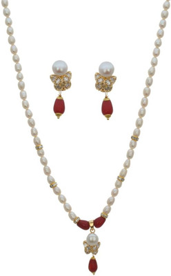 50% OFF on Abhushan Round Pearl Alloy Jewel Set Silver 50% OFF on Abhushan Round Pearl Alloy Jewel Set Silver