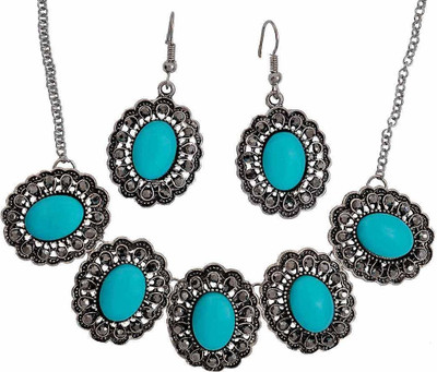 50% OFF on Maayra Classy Oxidised Alloy Jewel Set Blue, Silver 50% OFF on Maayra Classy Oxidised Alloy Jewel Set Blue, Silver