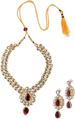 70% OFF on Ethnic Jewels Kunda Alloy Jewel Set Maroon