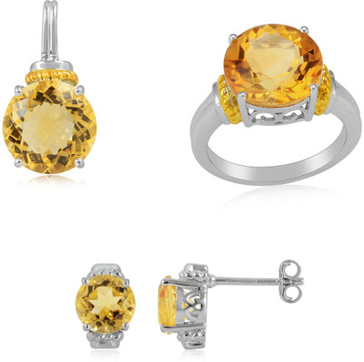 33% OFF on RosesNRibbons Golden Delight Sterling Silver Jewel Set Silver, Gold