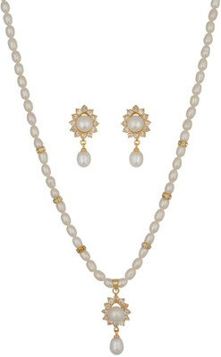 50% OFF on Abhushan Shankam Shape Alloy Jewel Set White