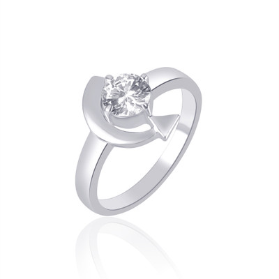 70% OFF on VK Jewels Arrow Solitaire Rhodium Plated Alloy Cubic Zirconia K Ring