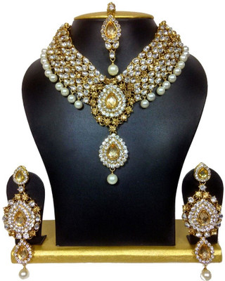 82% OFF on Sewad Wedding Necklace Alloy Jewel Set Gold, White 82% OFF on Sewad Wedding Necklace Alloy Jewel Set Gold, White