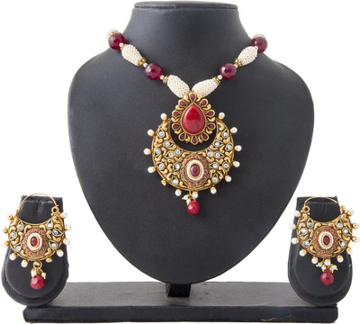 47% OFF on Aaina Copper Jewel Set Maroon 47% OFF on Aaina Copper Jewel Set Maroon