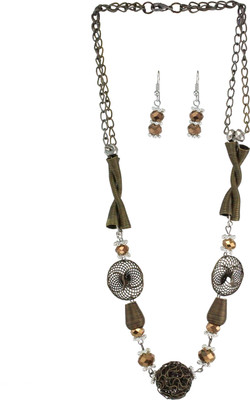 69% OFF on Vendee Fashion Alloy Jewel Set Brown