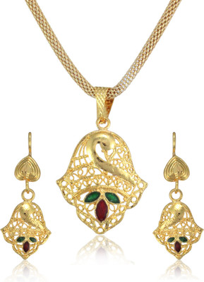 69% OFF on Vendee Fashion Party Wear Fashion Designer Brass Jewel Set