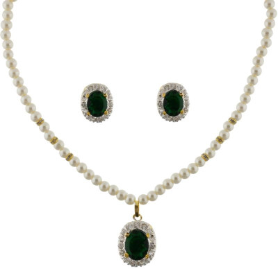 36% OFF on Abhushan Cone Shape Alloy Jewel Set White