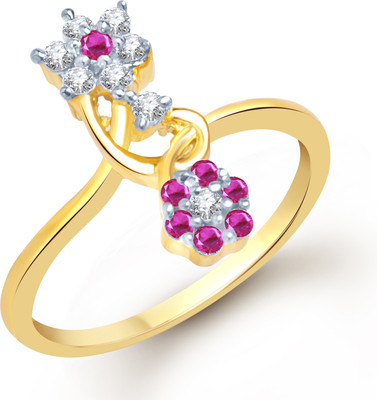 70% OFF on VK Jewels Alloy Cubic Zirconia 18K Yellow Gold Plated K Ring