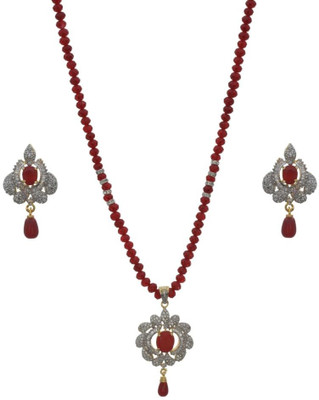 1% OFF on Abhushan Beautiful Alloy Jewel Set Silver 1% OFF on Abhushan Beautiful Alloy Jewel Set Silver