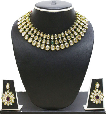 71% OFF on Zaveri Pearls Alloy Jewel Set Green, White, Purple 71% OFF on Zaveri Pearls Alloy Jewel Set Green, White, Purple