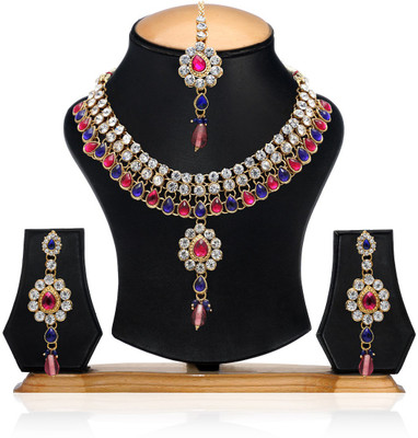 63% OFF on Alysa Modesta Alloy Jewel Set Multicolor