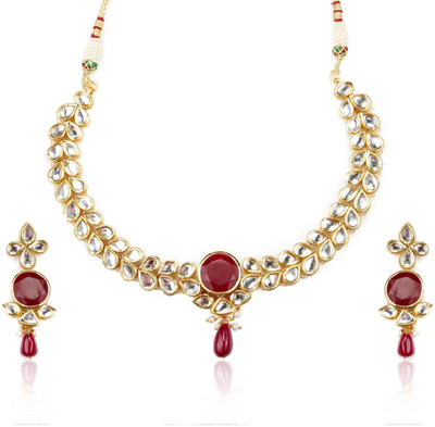 28% OFF on Aapno Rajasthan Alloy Jewel Set Gold, Red