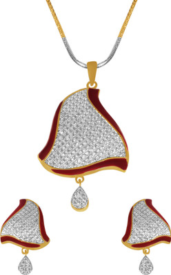 55% OFF on American Diamond Meenakaari Copper, Brass Jewel Set Silver, Gold, Maroon 55% OFF on American Diamond Meenakaari Copper, Brass Jewel Set Silver, Gold, Maroon