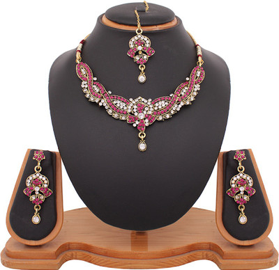 69% OFF on Vendee Fashion Bridal Look Alloy Jewel Set Pink 69% OFF on Vendee Fashion Bridal Look Alloy Jewel Set Pink